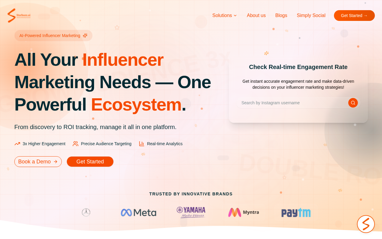 Screenshot of Starbuzz AI: Streamlining Influencer Marketing for Brands