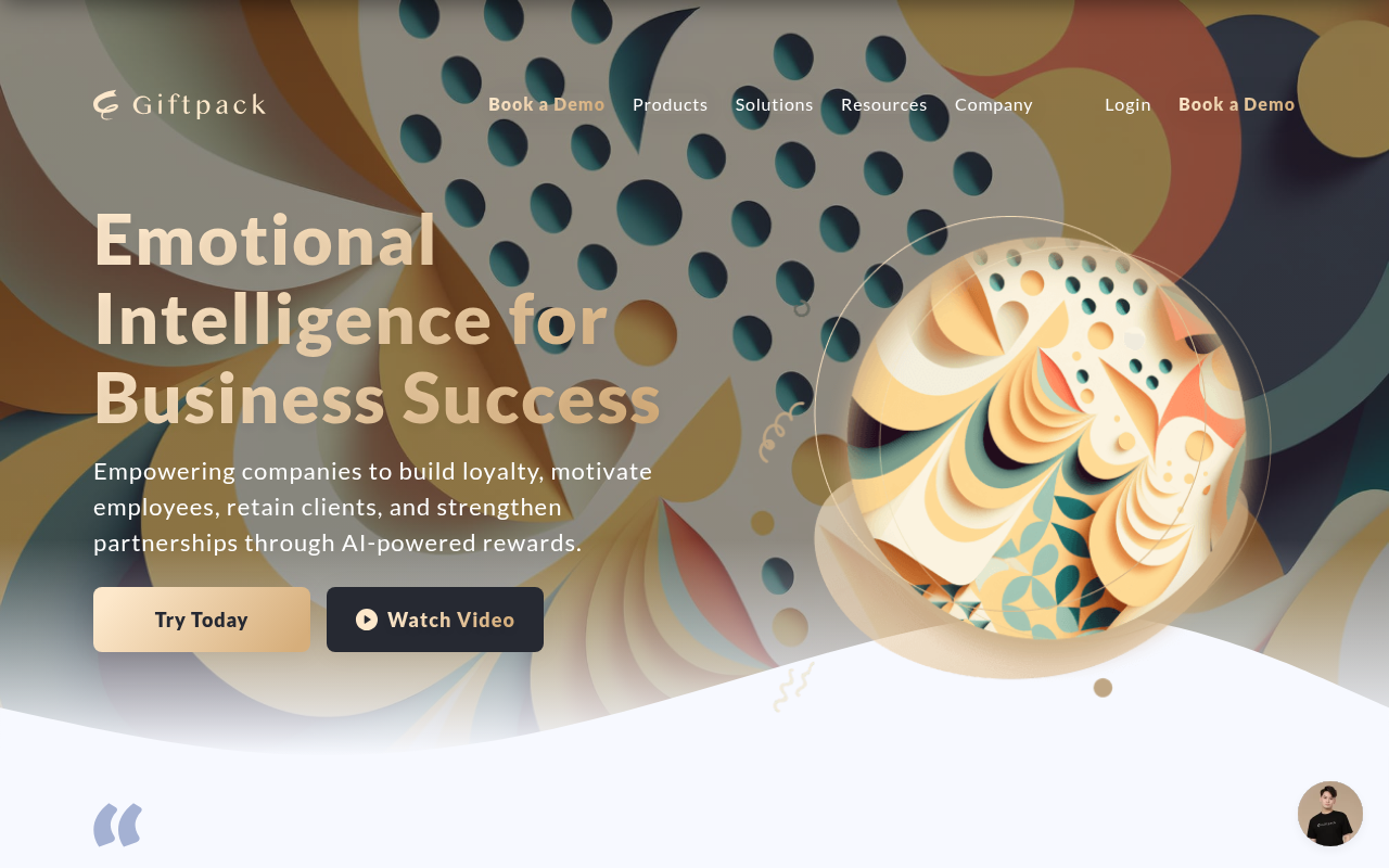 Screenshot of Giftpack AI: Revolutionizing Business Gifting with Emotional Intelligence