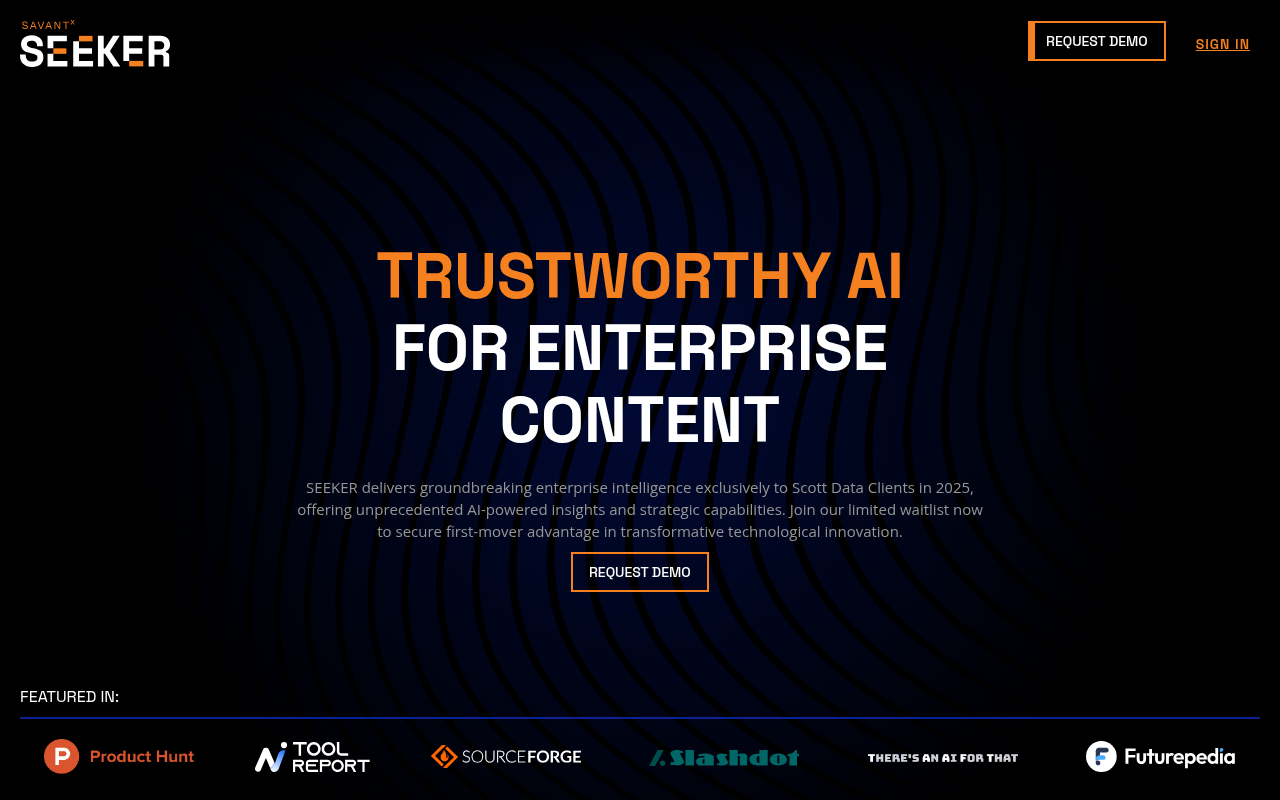 Screenshot of Seeker AI: Transparent and Trustworthy Content Creation