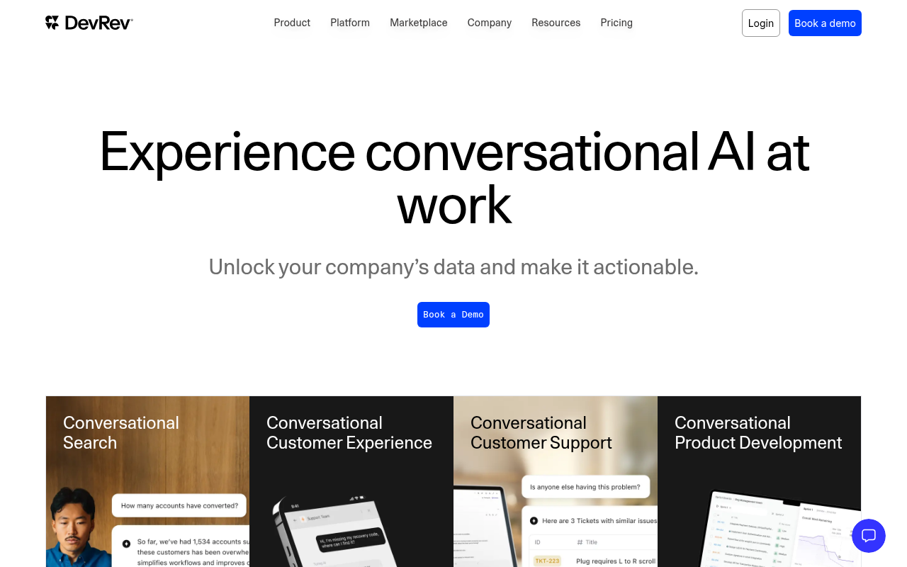 Screenshot of DevRev AI: Revolutionizing Customer Support & Software Development