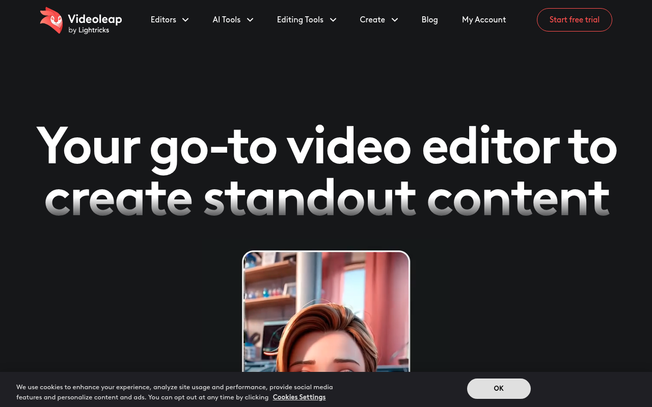 Screenshot of Videoleap: AI-Powered Video Editing for Everyone