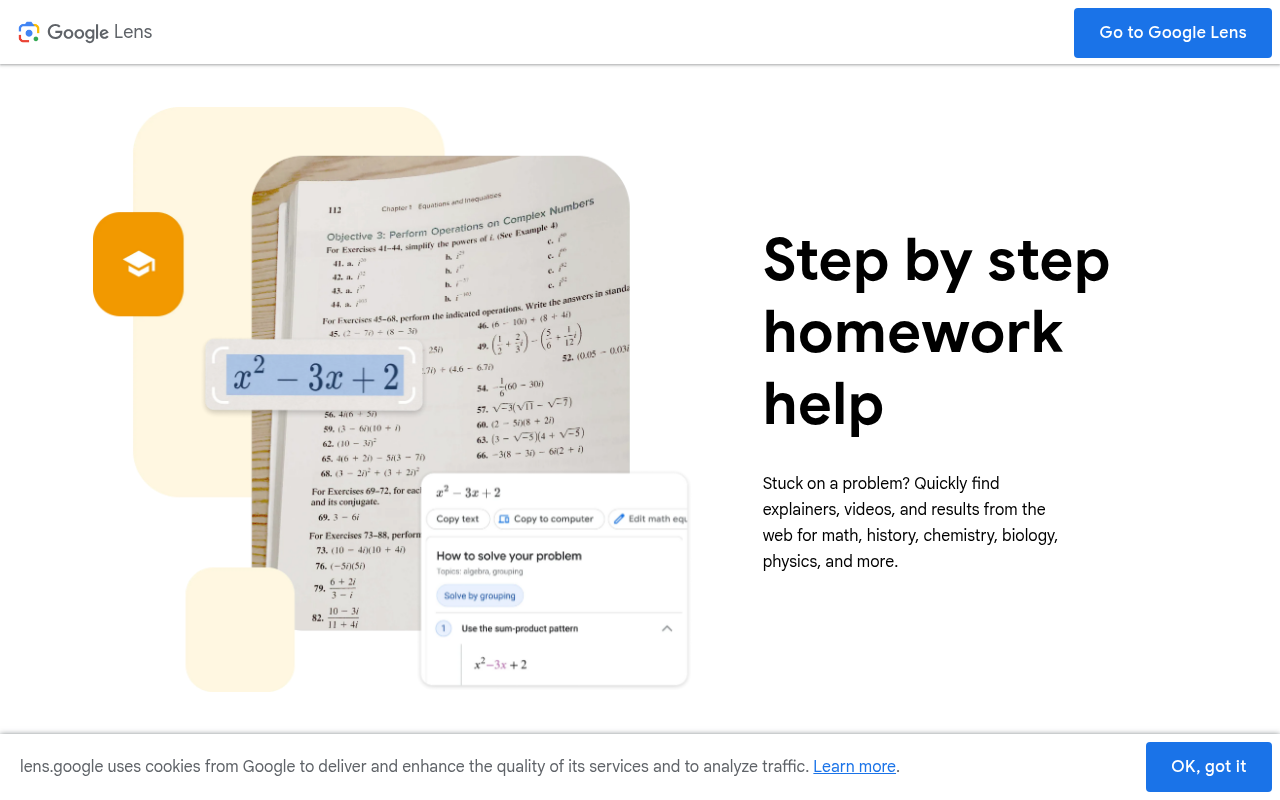Screenshot of Google Lens: Unlock Visual Search and Learn Through Your Camera