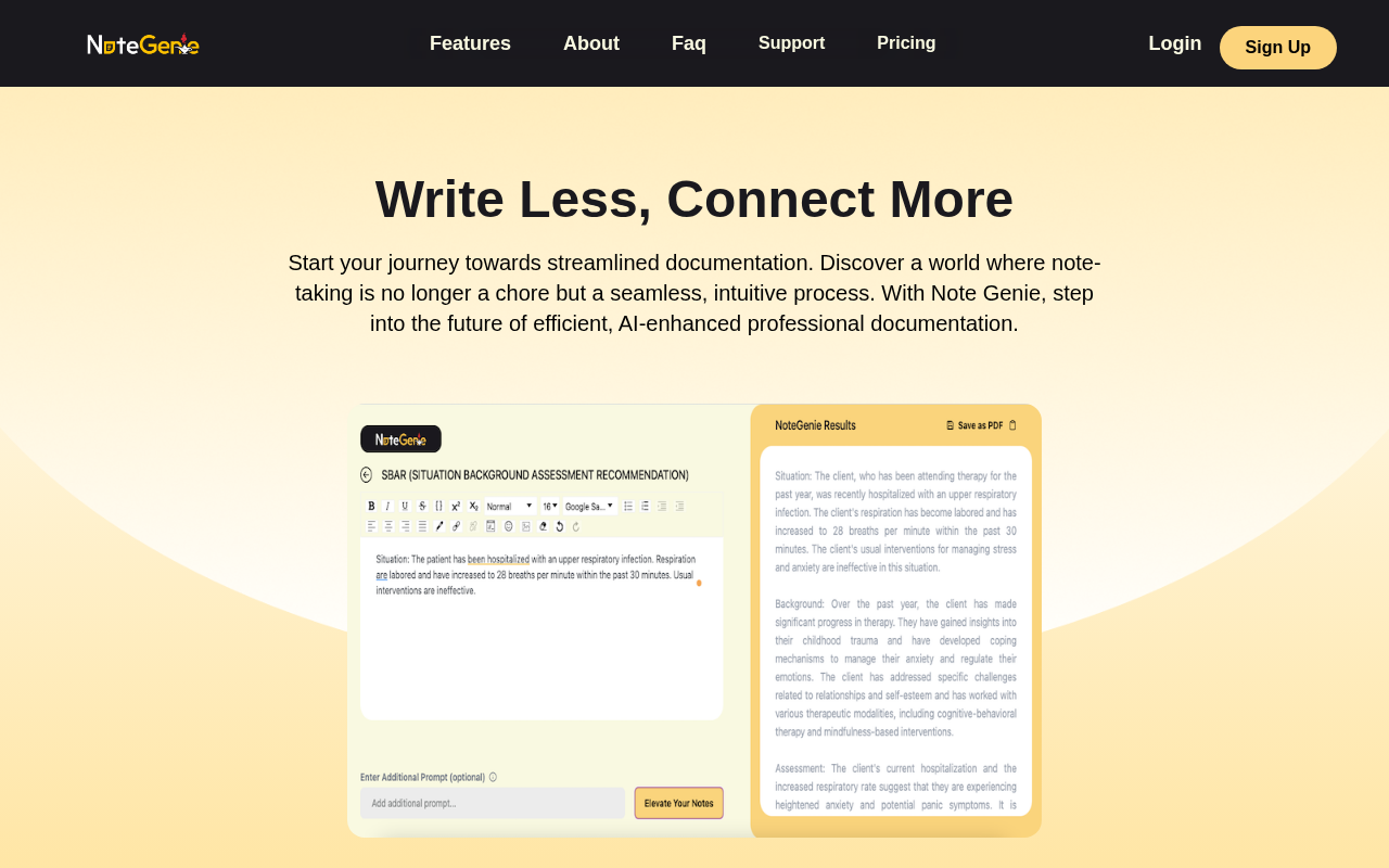 Screenshot of NoteGenie AI: Supercharge Your Note-Taking with AI