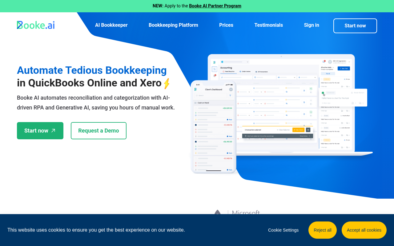 Screenshot of Booke AI: The AI-Powered Bookkeeping Solution You Need