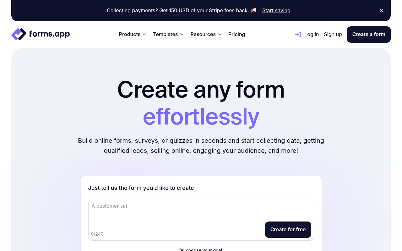 Screenshot of forms.app Review: The All-in-One Form, Survey, and Quiz Builder