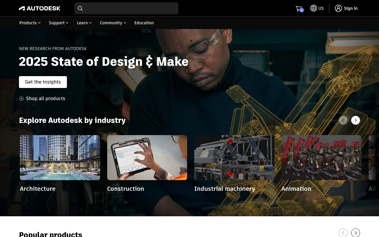 Screenshot of Autodesk: Unleash Your Design Potential with AI-Powered Tools