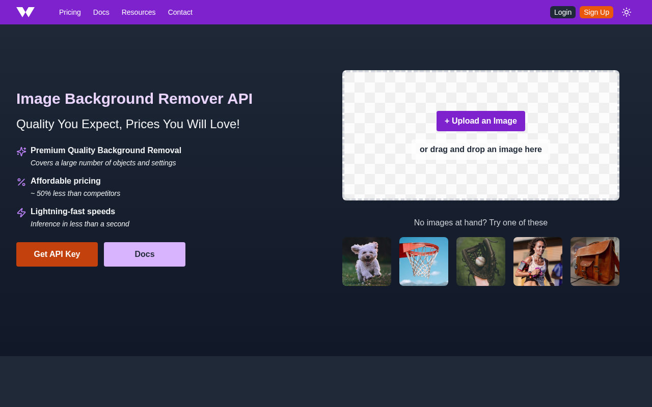 Screenshot of Withoutbg: AI-Powered Image Background Removal - Effortless Cutouts