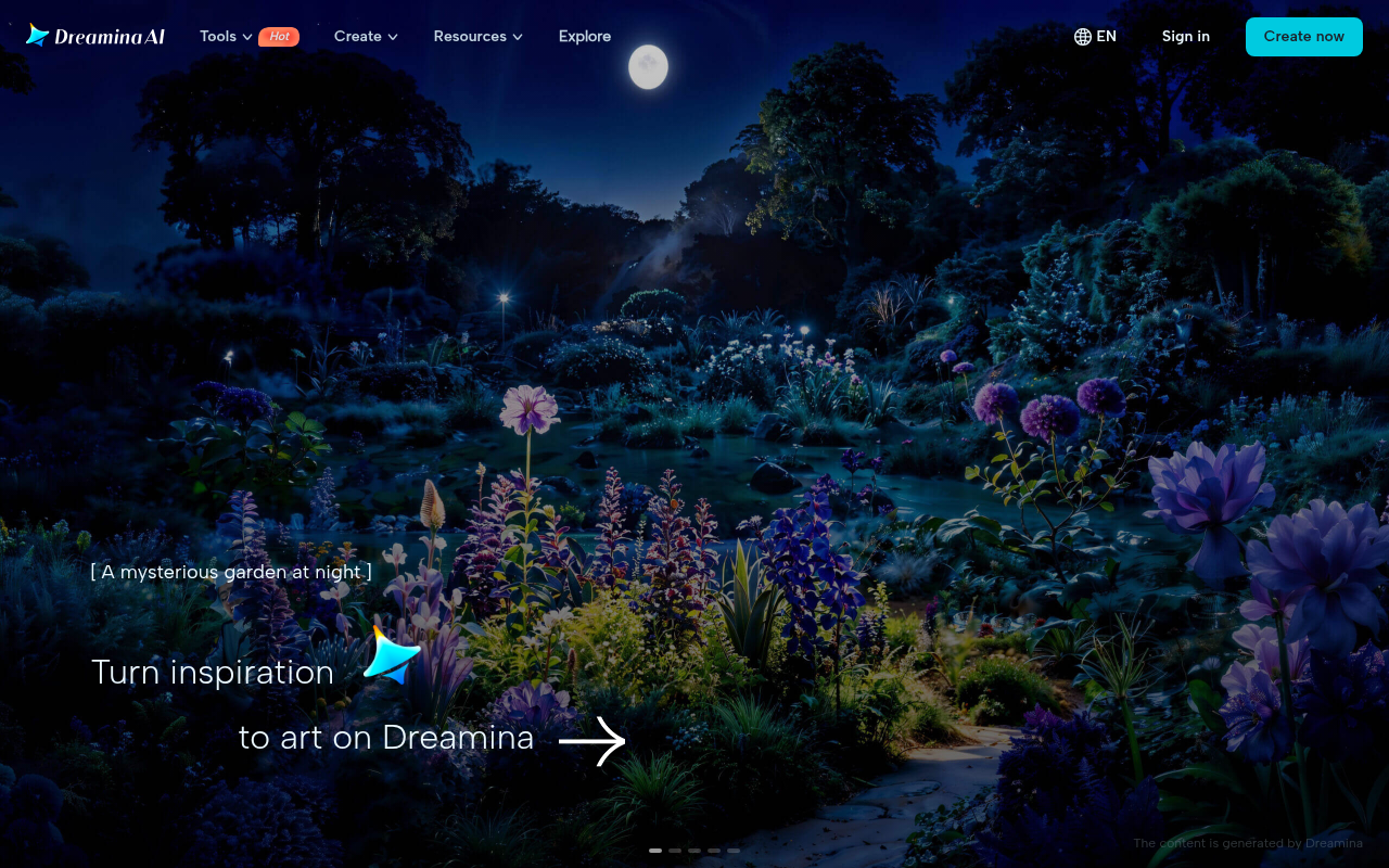 Screenshot of Dreamina AI: Unleash Your Creativity with Free AI Image Generation