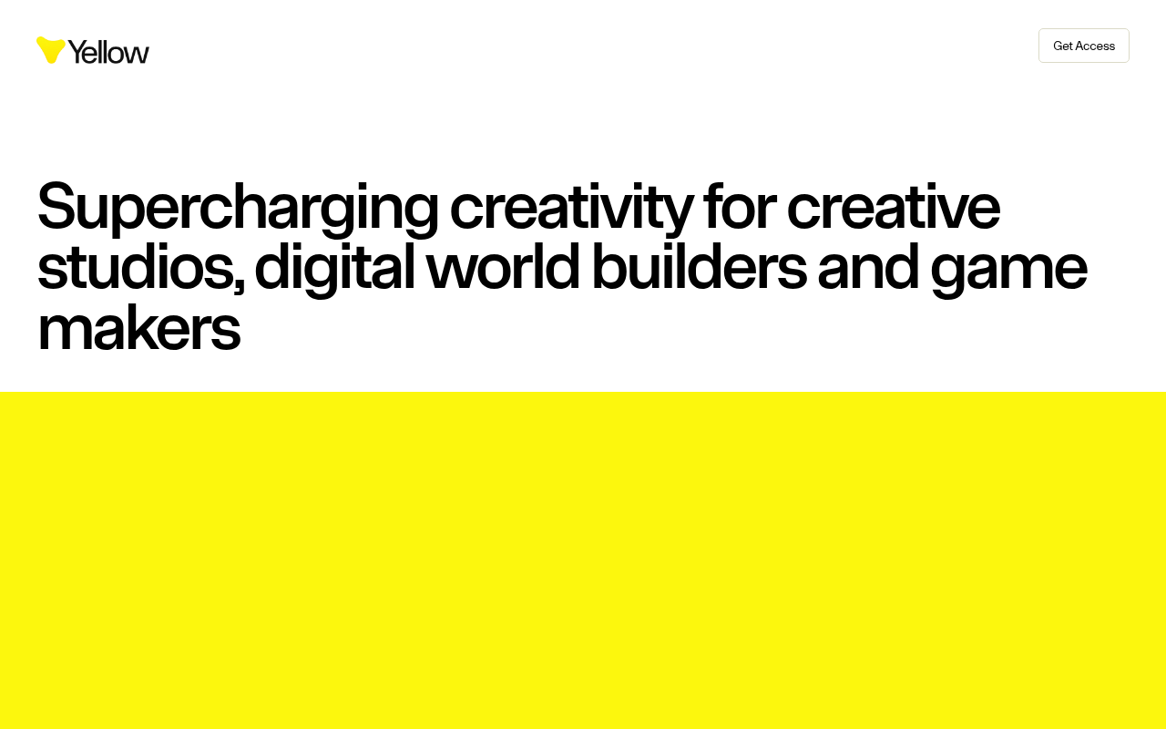 Screenshot of Yellow: AI-Powered 3D Character Creation for Game Development