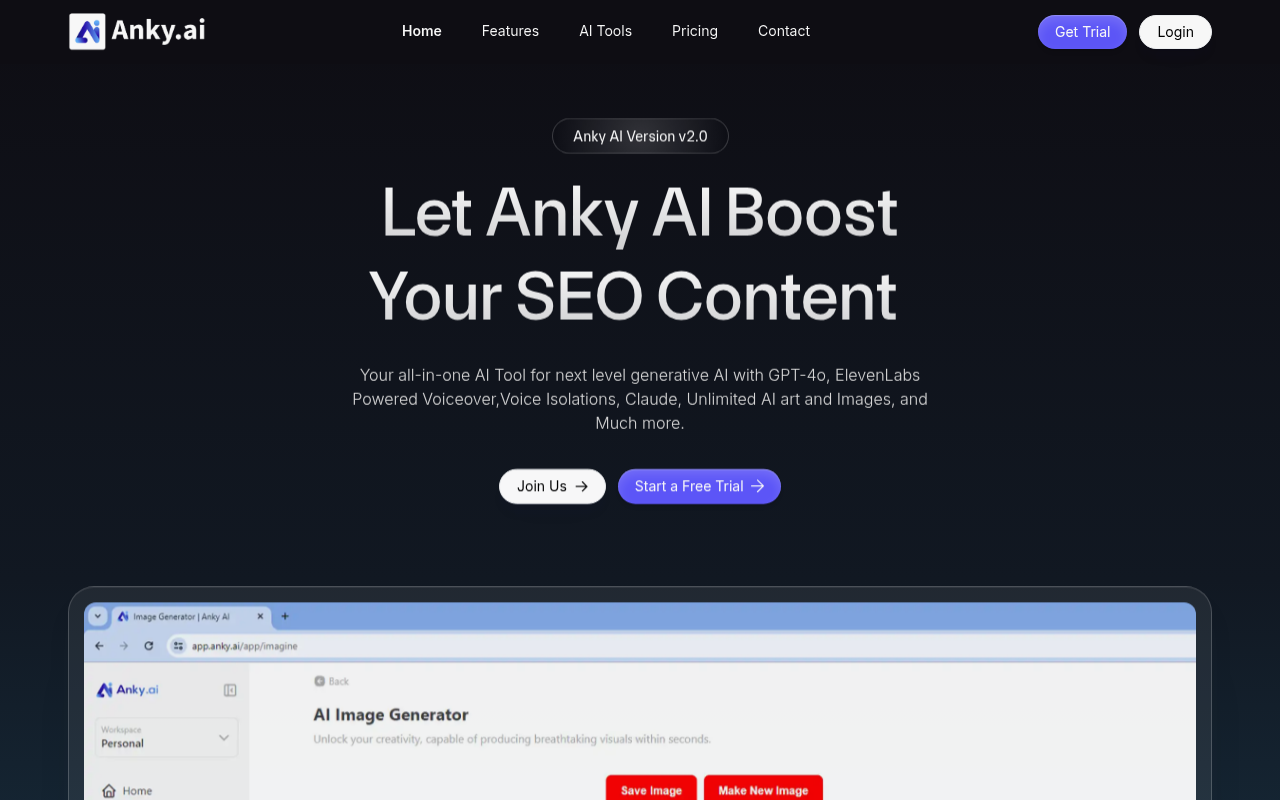 Screenshot of Anky AI: Supercharge Your Productivity with AI-Powered Automation