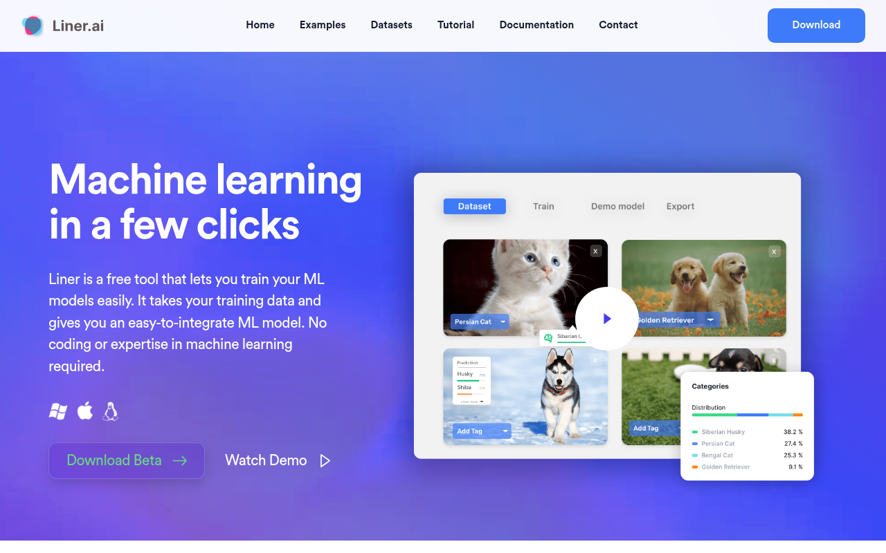 Screenshot of Liner.ai: Build AI Apps Without Code in Minutes