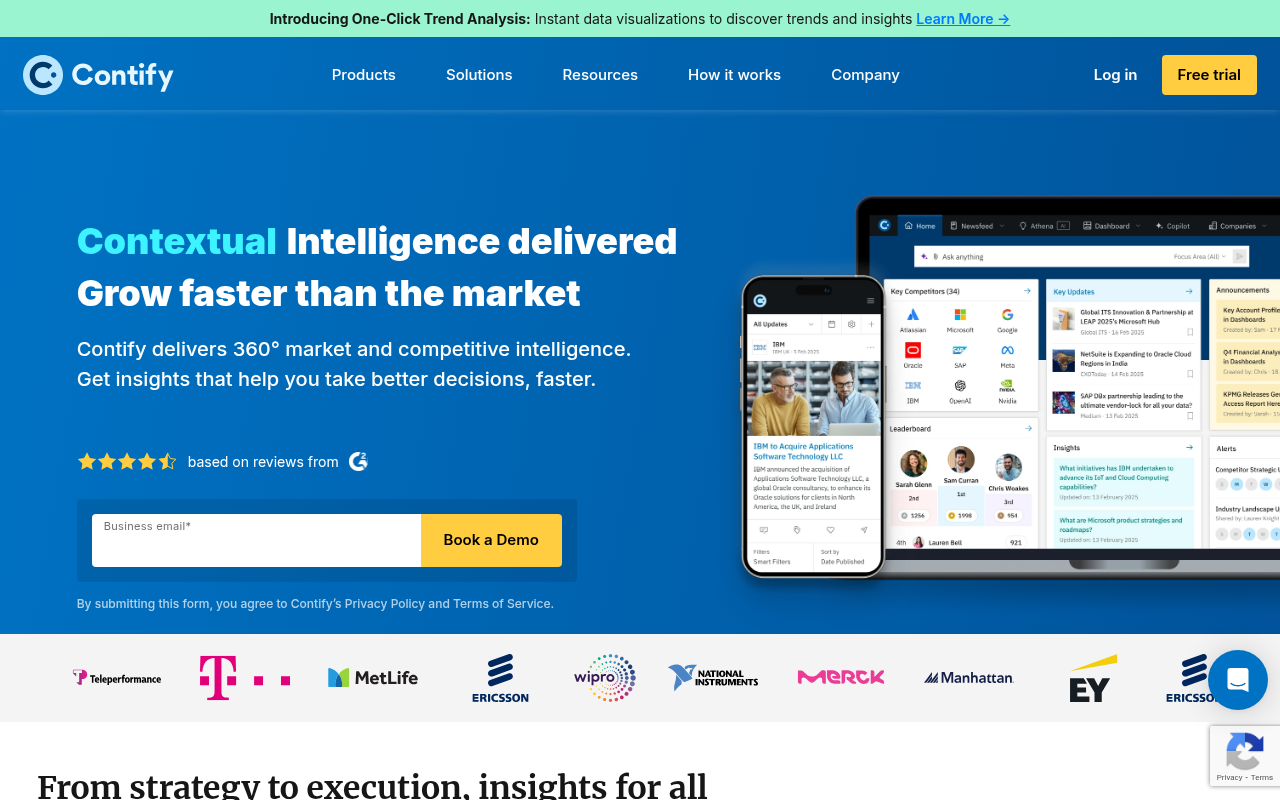 Screenshot of Contify: AI-Powered Competitive Intelligence for Business Growth