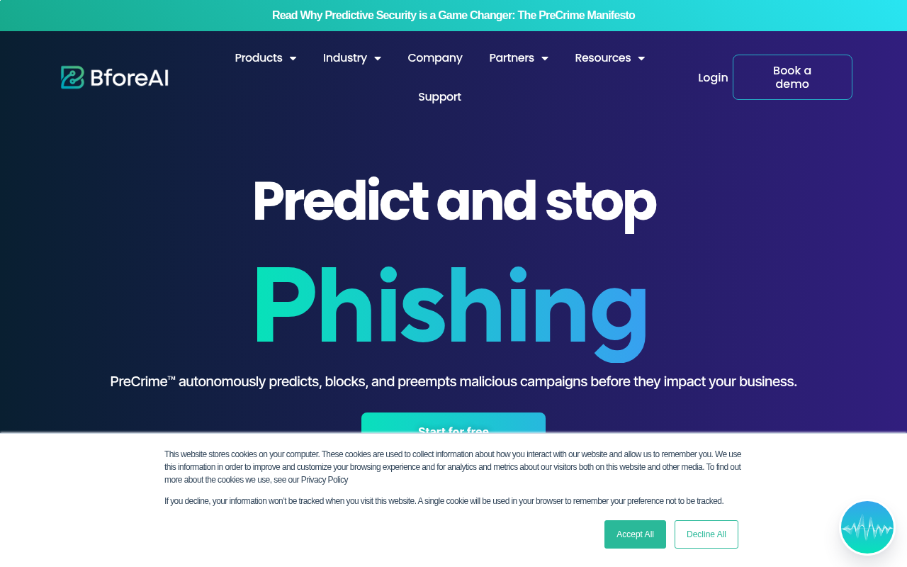Screenshot of BforeAI: Predictive Cyber Threat Prevention for Proactive Security