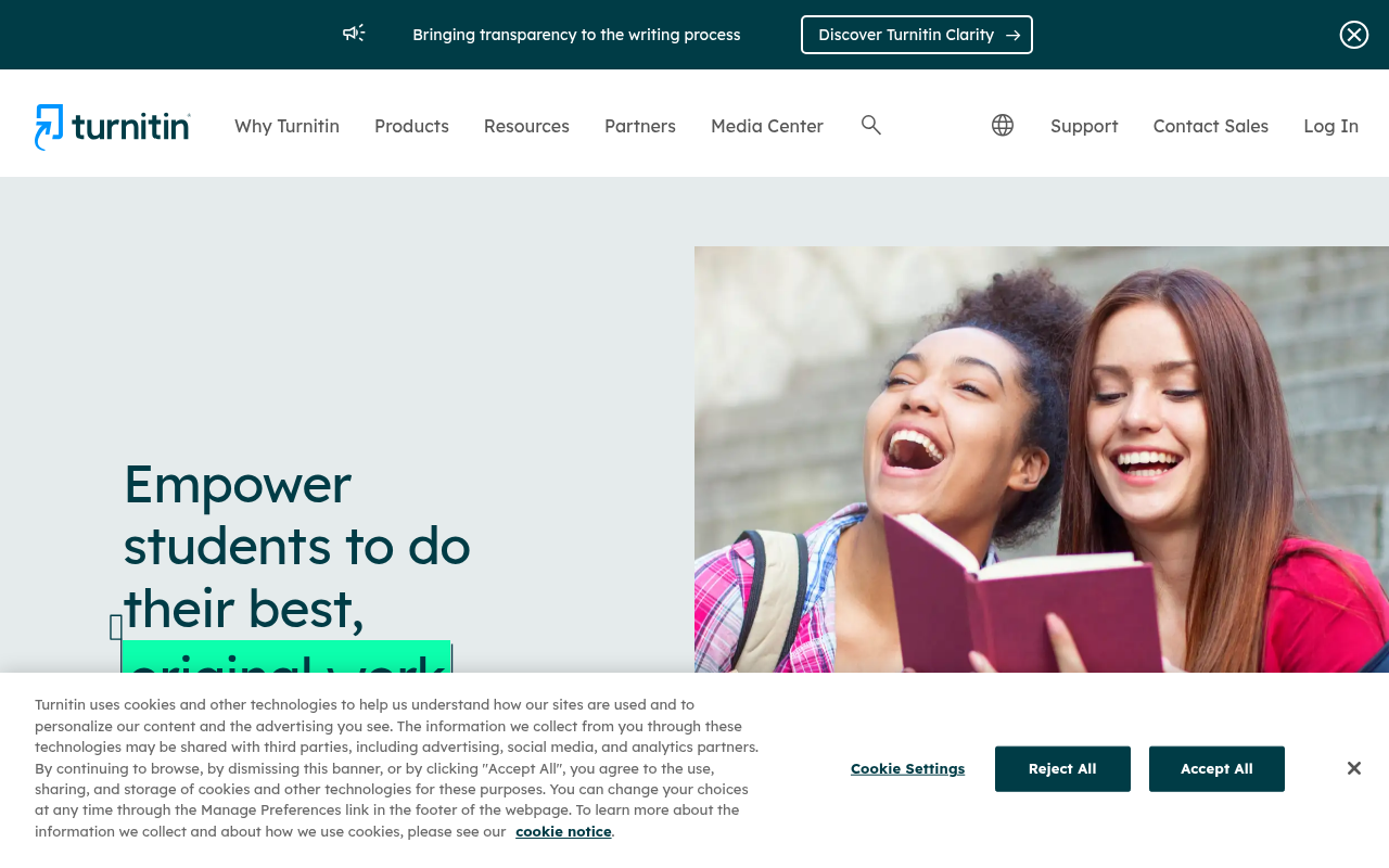 Screenshot of Turnitin: Ensuring Academic Integrity Through Advanced Plagiarism Detection