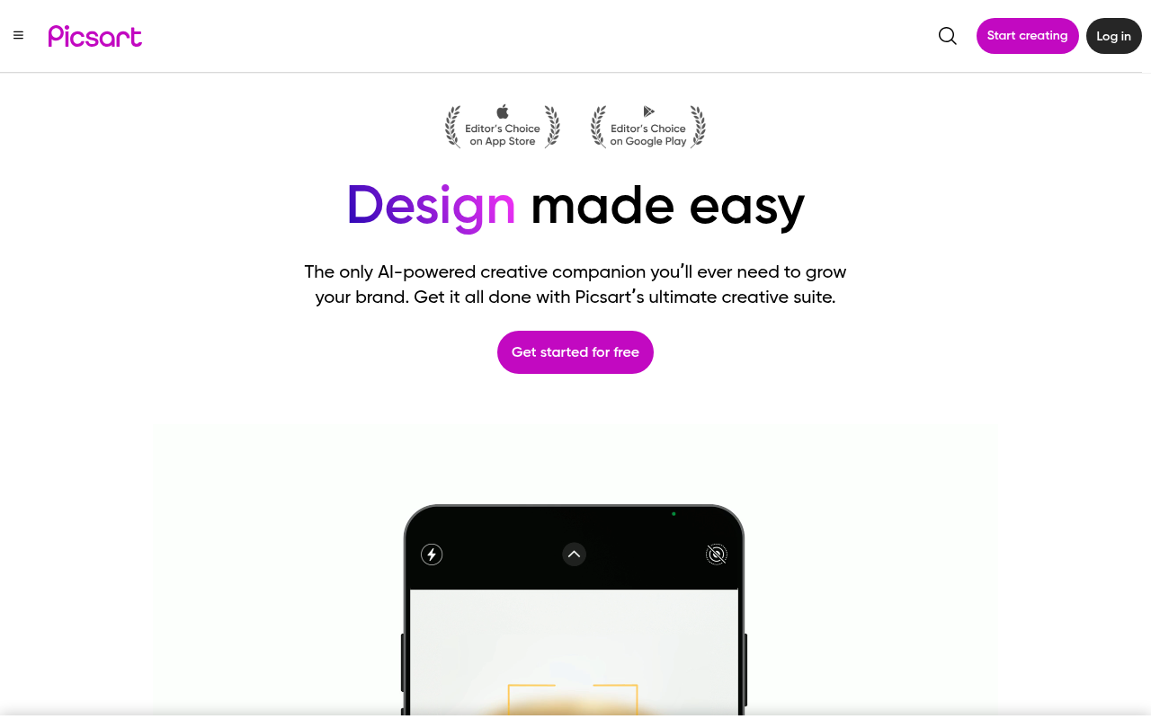 Screenshot of Picsart: AI-Powered Photo & Video Editing for Everyone