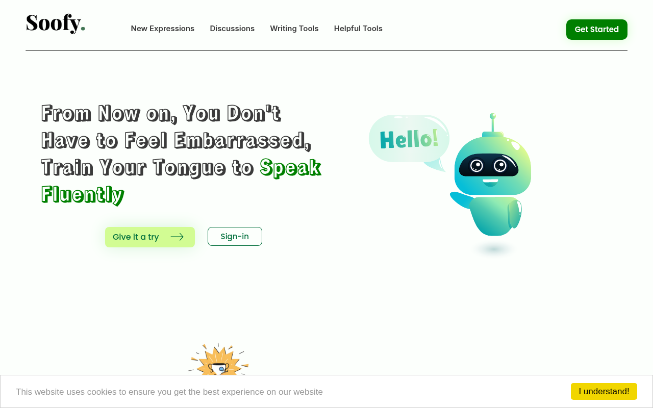 Screenshot of Soofy: Your AI-Powered Language Practice Partner