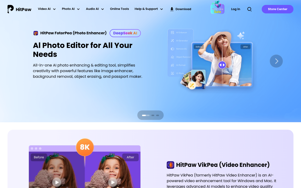 Screenshot of HitPaw: AI-Powered Solutions for Video, Audio, and Image Editing