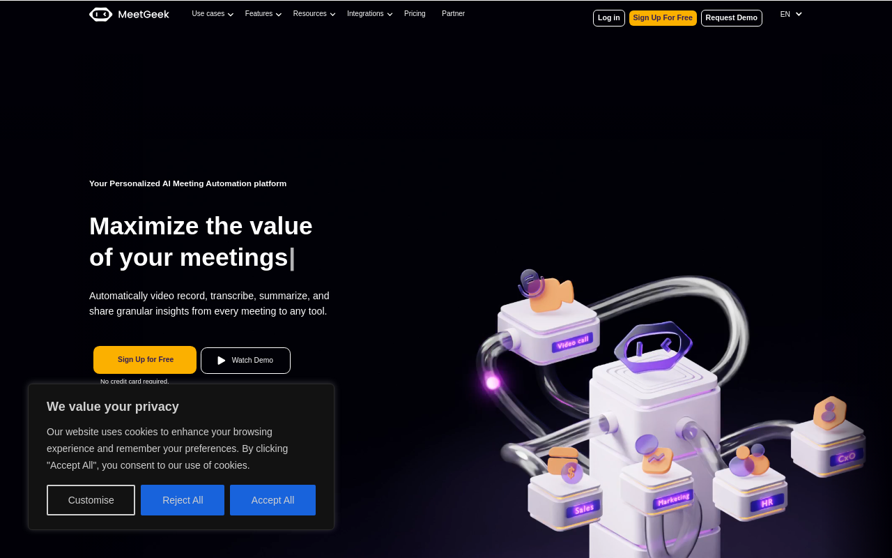 Screenshot of MeetGeek: Your AI-Powered Meeting Superhero