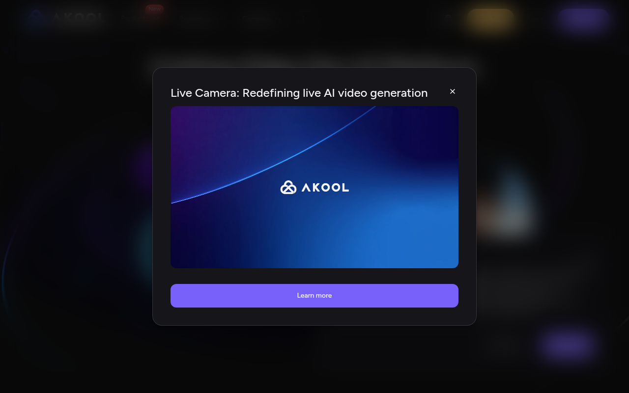 Screenshot of AKOOL: Revolutionizing Visual Marketing with AI