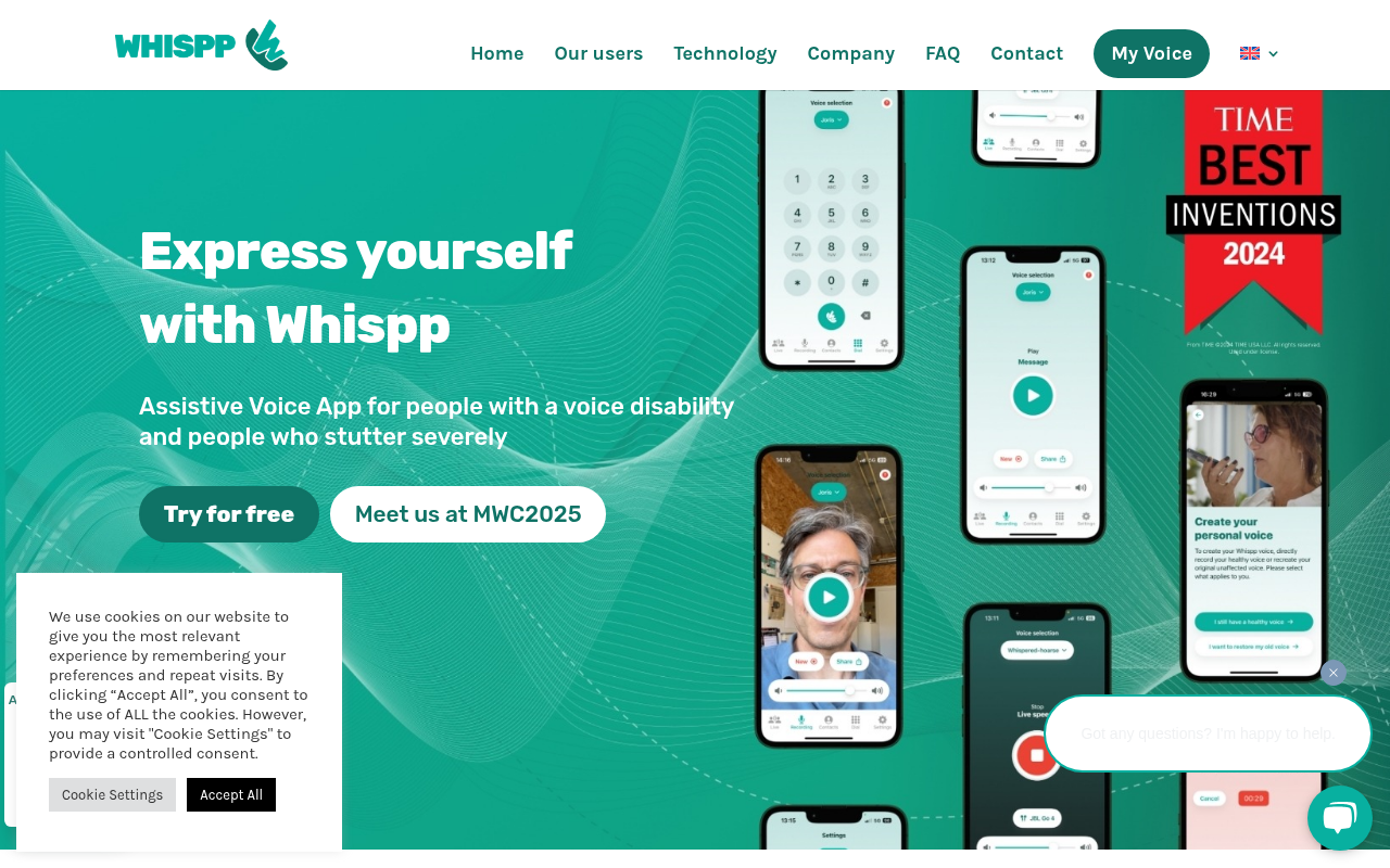 Screenshot of Whispp: AI-Powered Voice Clarity for Effortless Communication