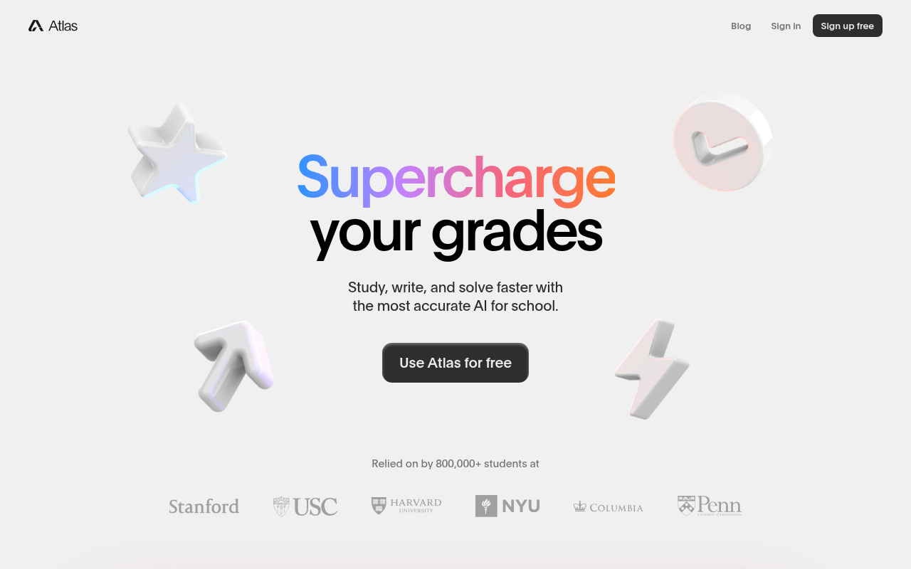 Screenshot of Atlas AI: Ace Your Classes with AI-Powered Learning