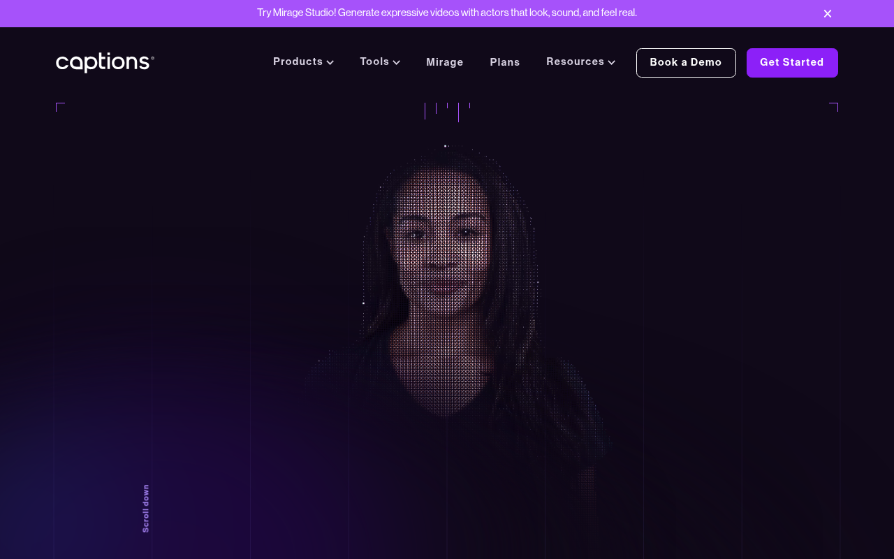 Screenshot of Captions AI: AI-Powered Video Editing for Effortless Storytelling