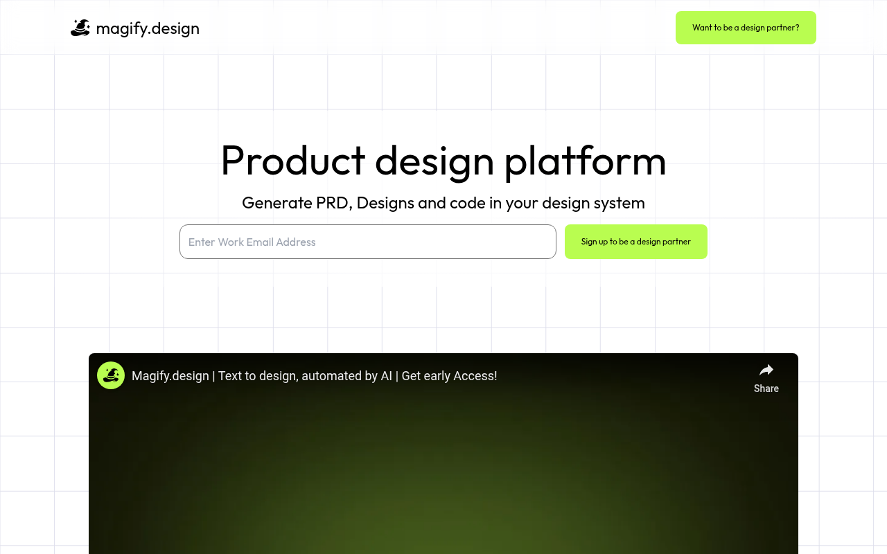 Screenshot of Magify: AI-Powered Design for Stunning Visuals