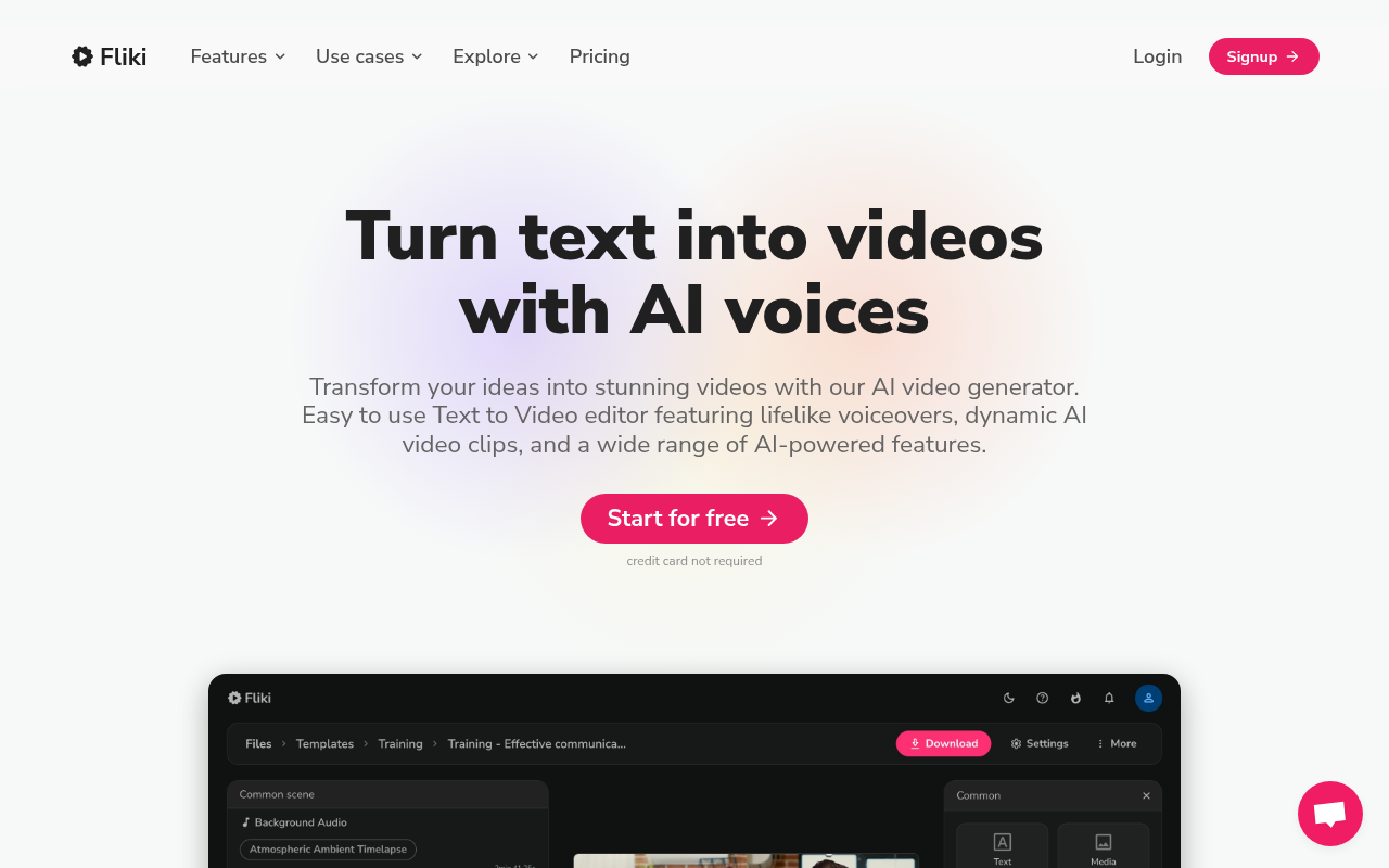 Screenshot of Fliki Review: AI-Powered Text-to-Video Made Easy