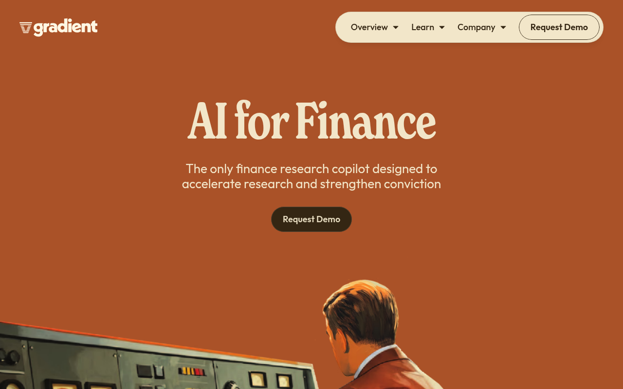 Screenshot of Gradient AI: Revolutionizing Investment Research with AI